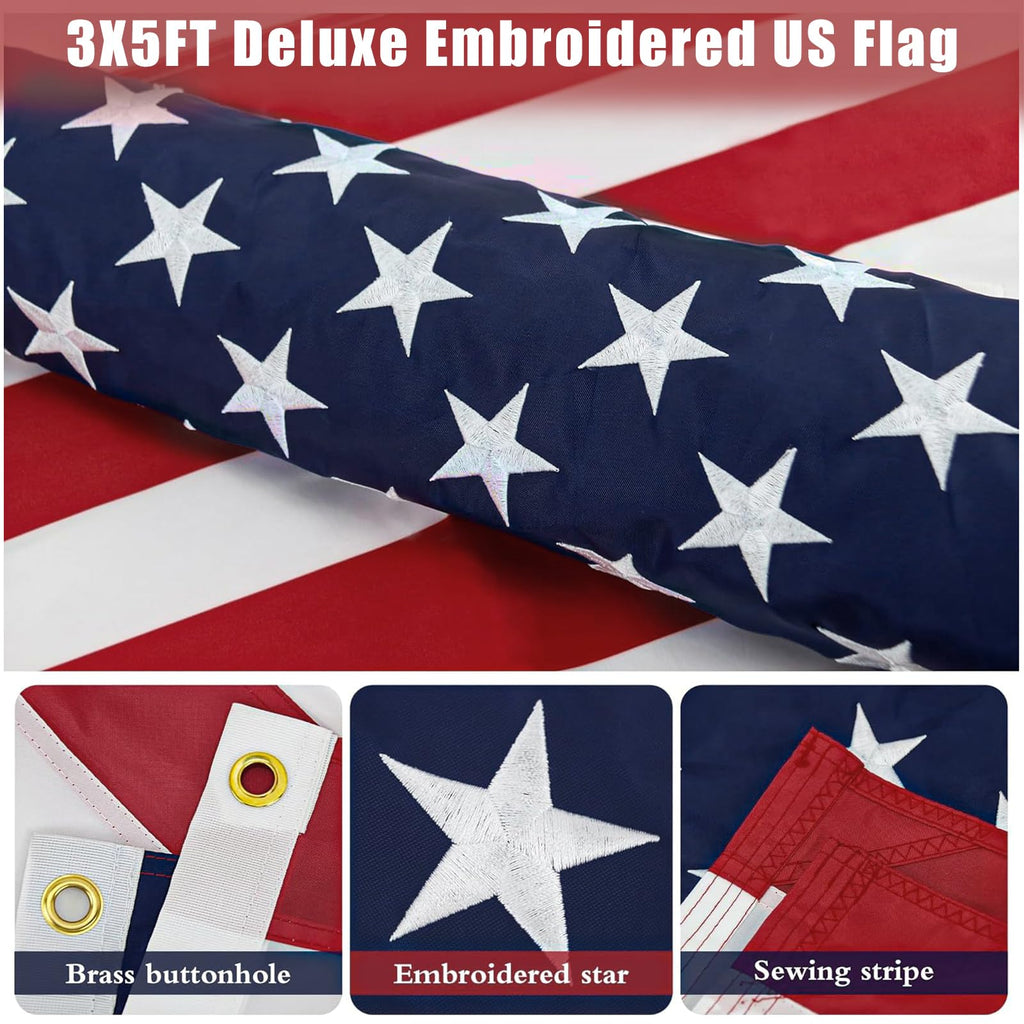 5FT Stainless Steel Flag Pole with Holder H341
