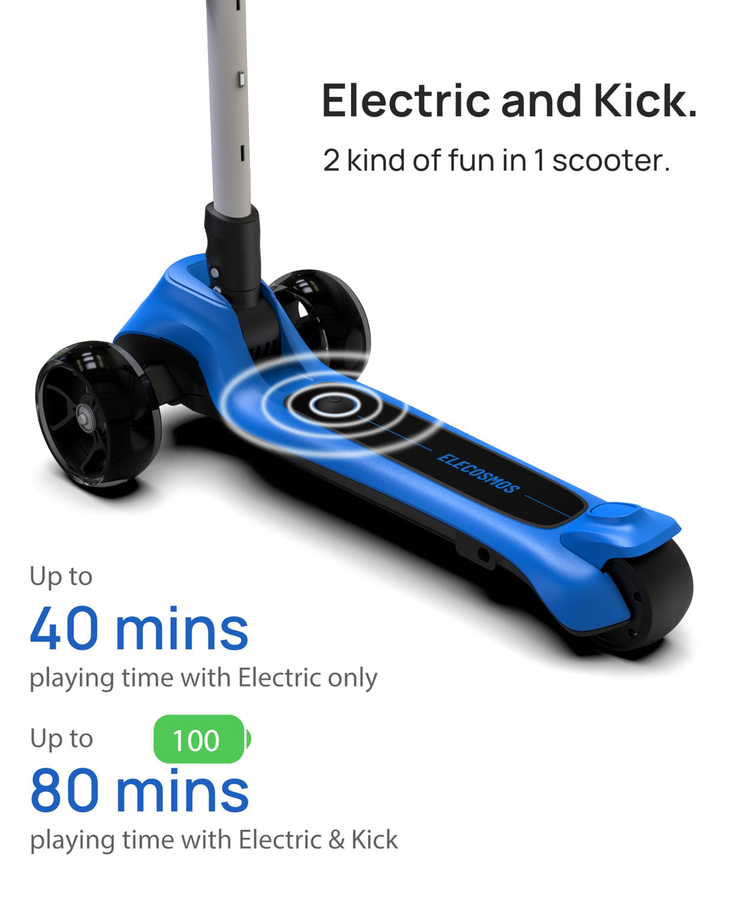 Kids Electric Scooter with LED Wheels Q313009