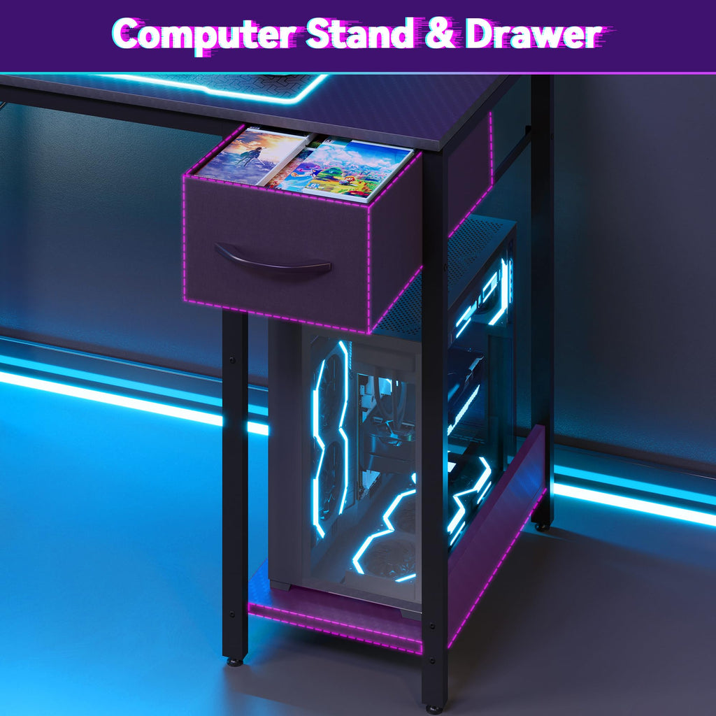 L Shaped Gaming Desk with Hutch X22470