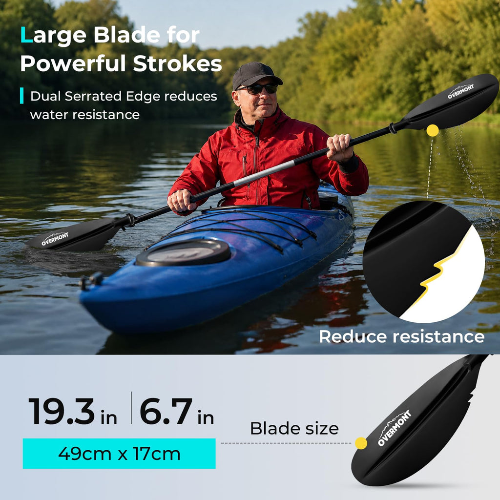 Heavy Duty Aluminum Alloy Kayak Paddles with Leash O287751