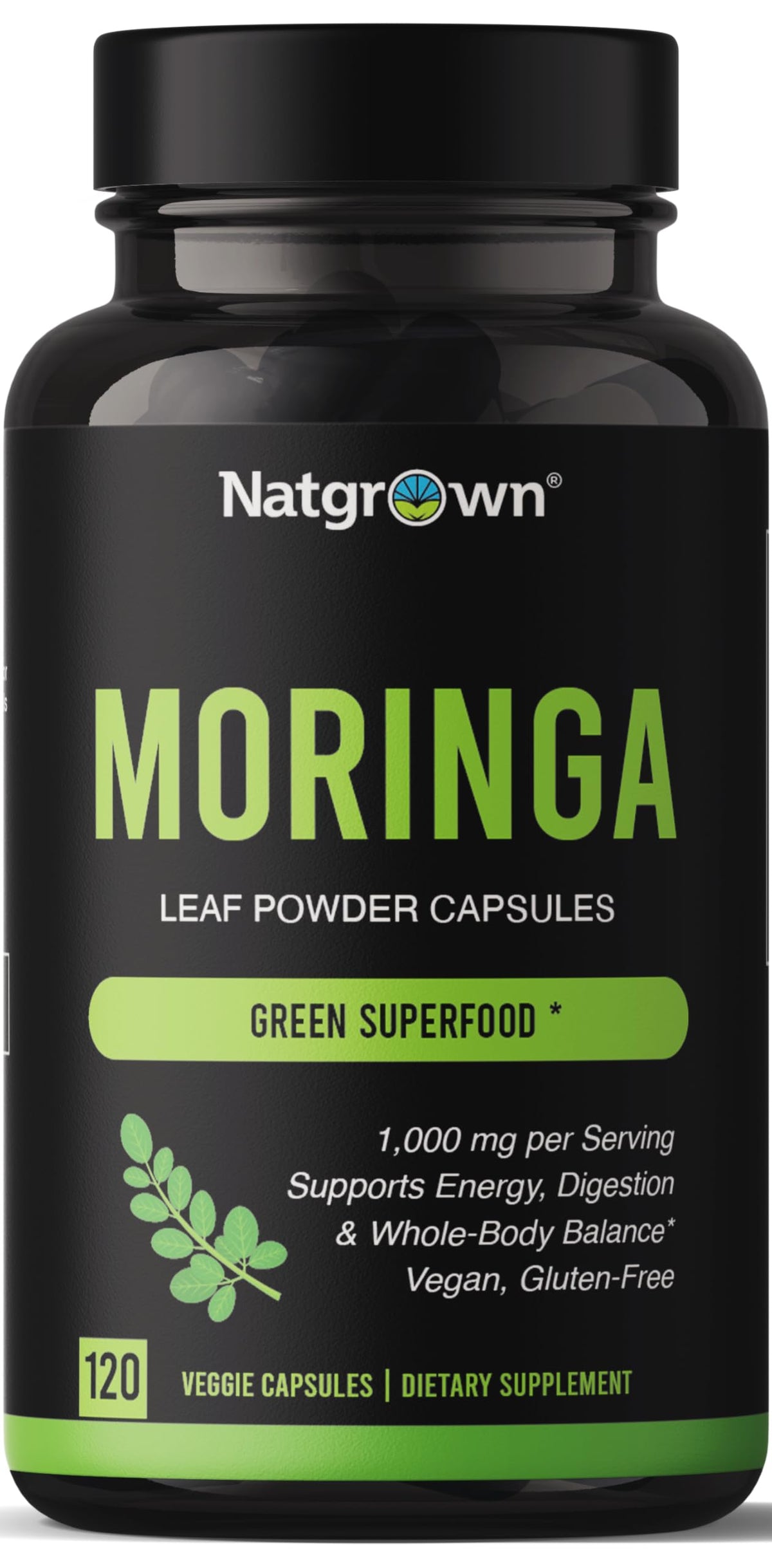 Organic Moringa 1000 mg 120 Ct Capsules A9891