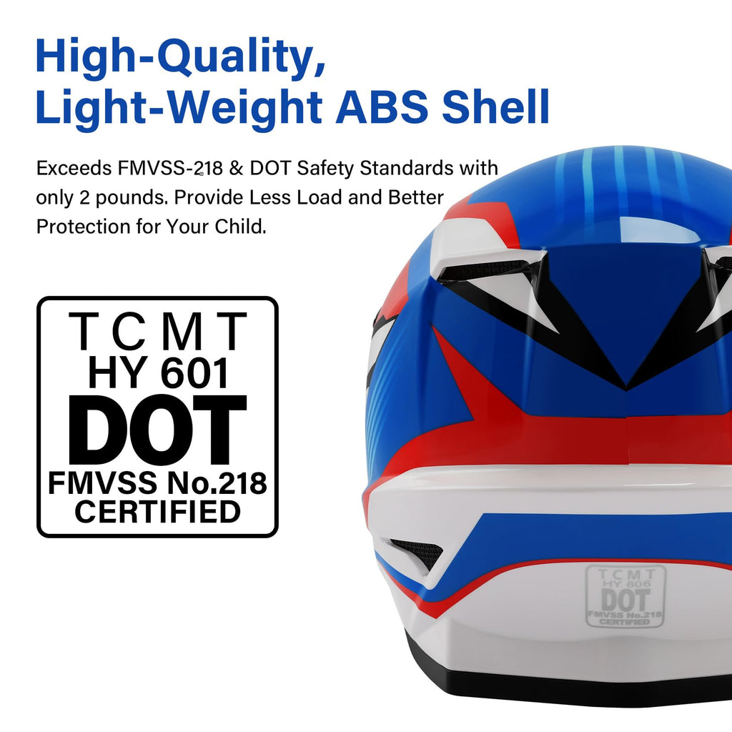Youth Kids DOT Approved Full Face Motocross Helmet C71668