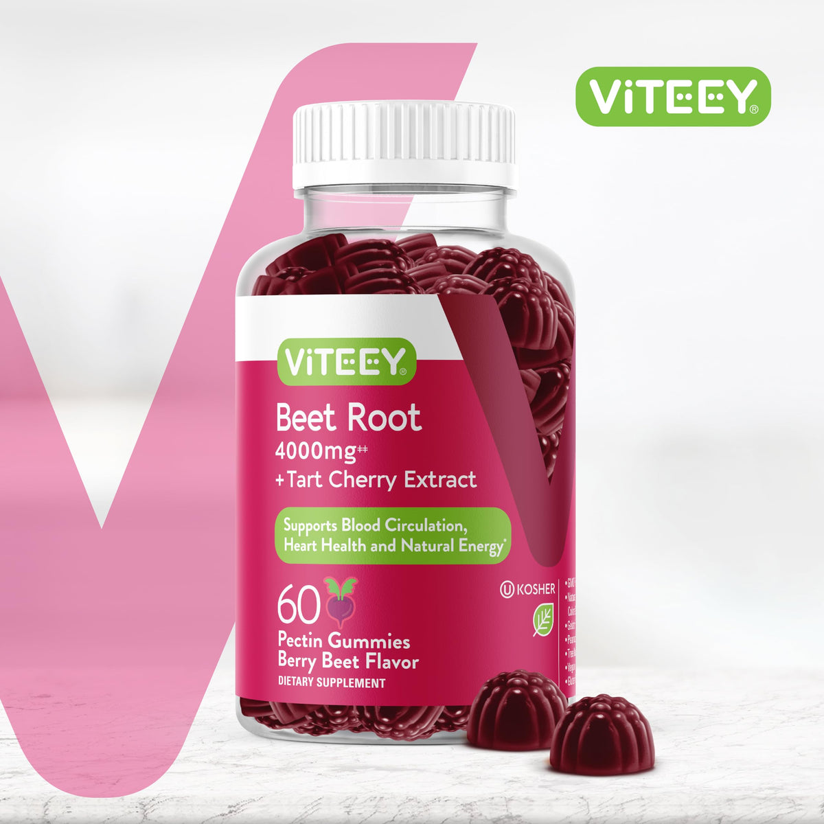 Beet Root Gummies 4000mg & Tart Cherry A725
