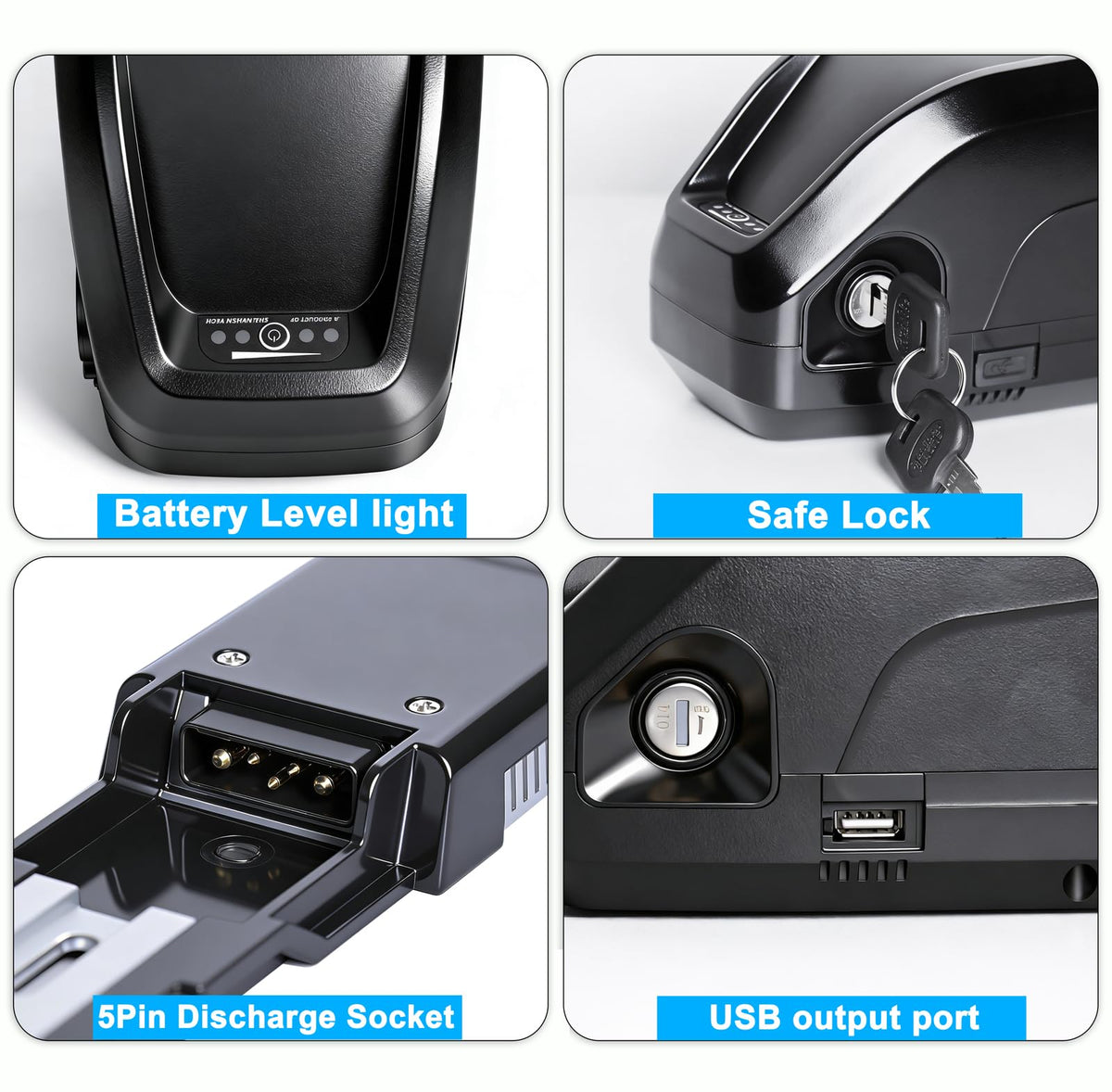 48V 13Ah Lithium Ebike Battery Pack with 30A BMS E664691