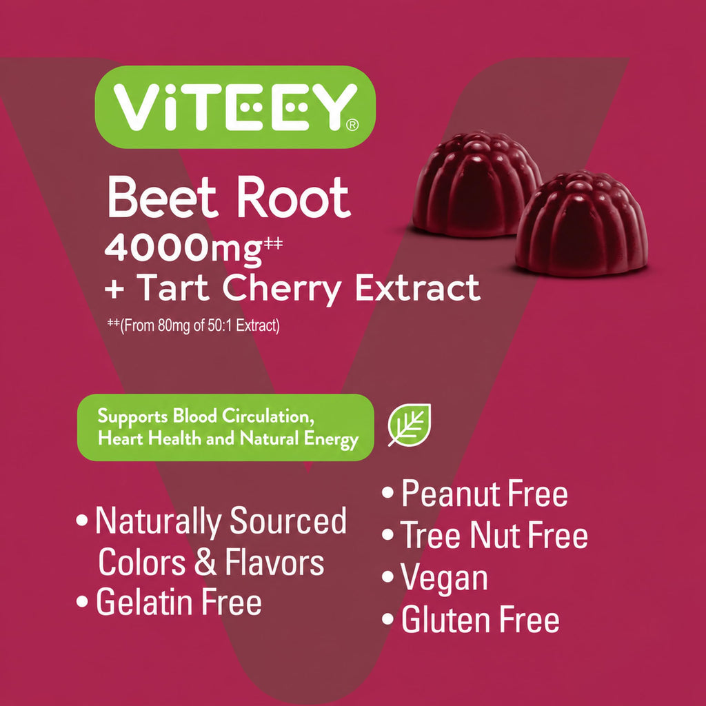 Beet Root Gummies 4000mg & Tart Cherry A725