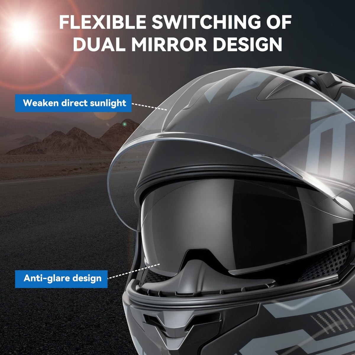 DOT Approved Modular Flip Up Motorcycle Helmet P6206