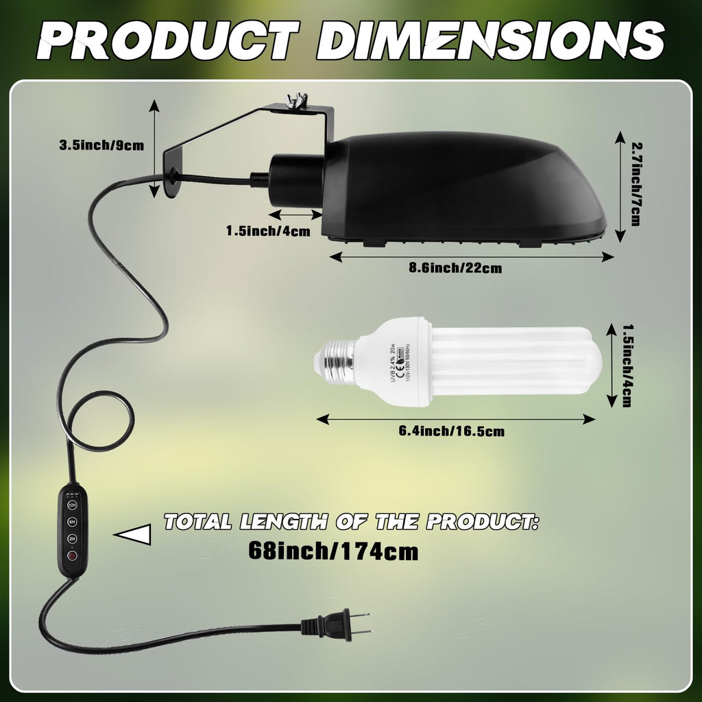 Bird Cage Light Fixture Combo Kit with Adjustable Timer I236