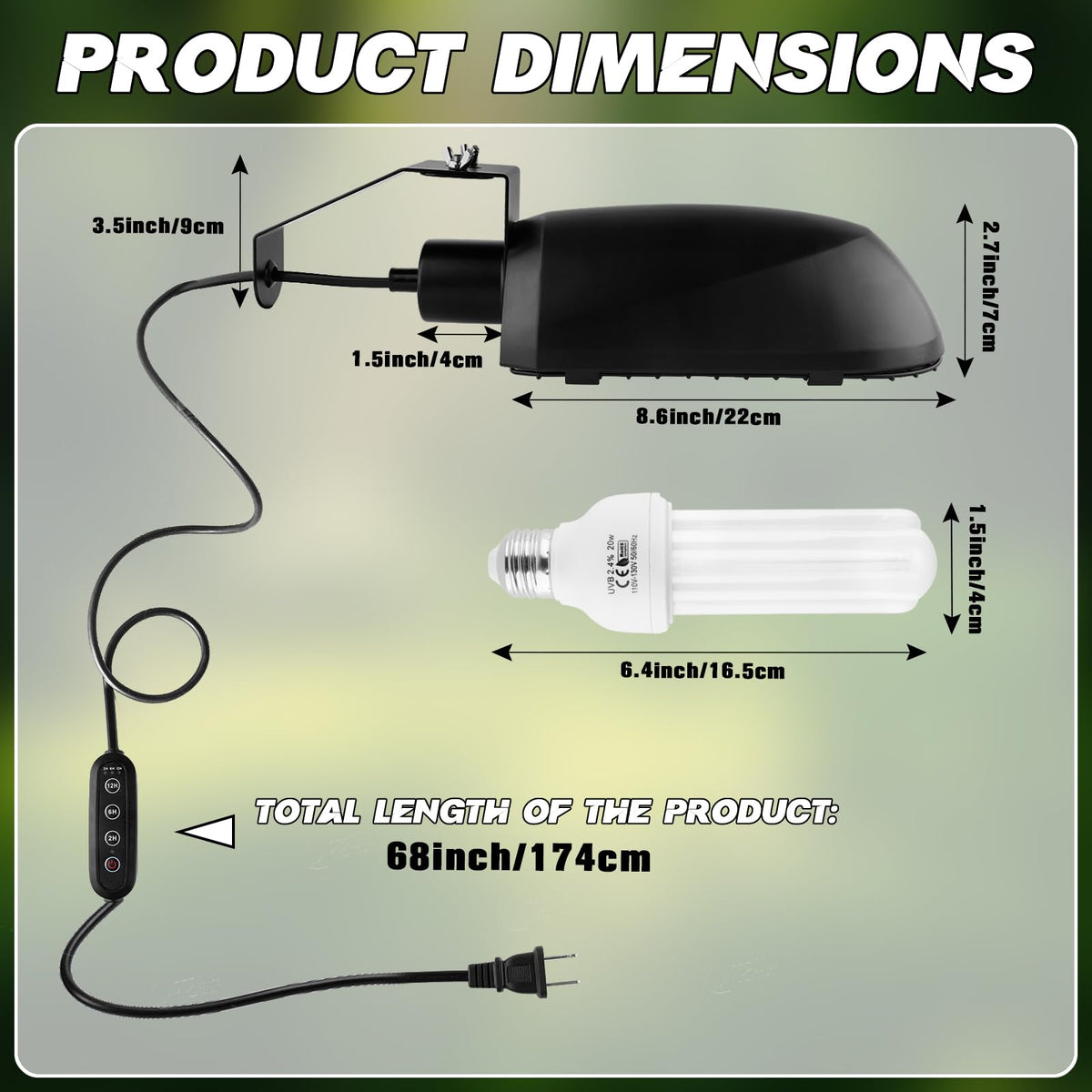 Bird Cage Light Fixture Combo Kit with Adjustable Timer I236