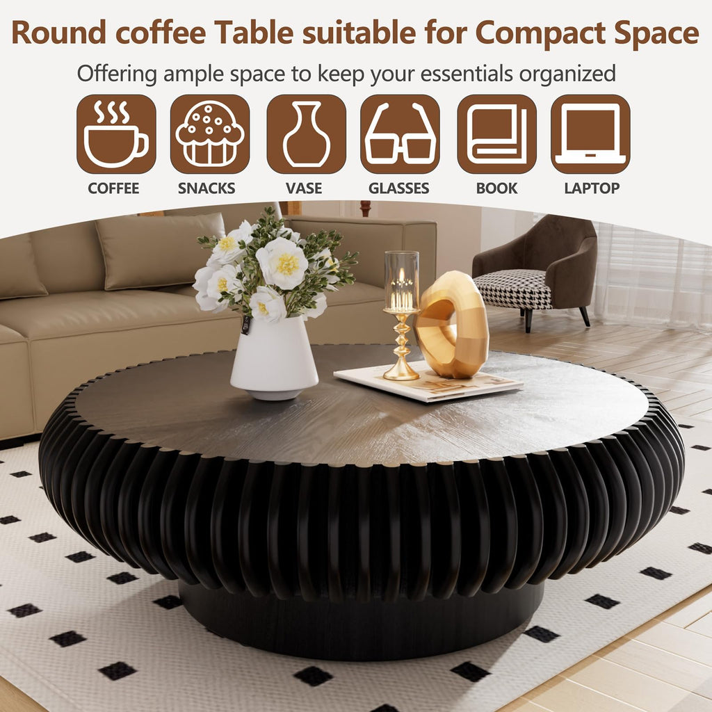 Black Round Coffee Table F88749