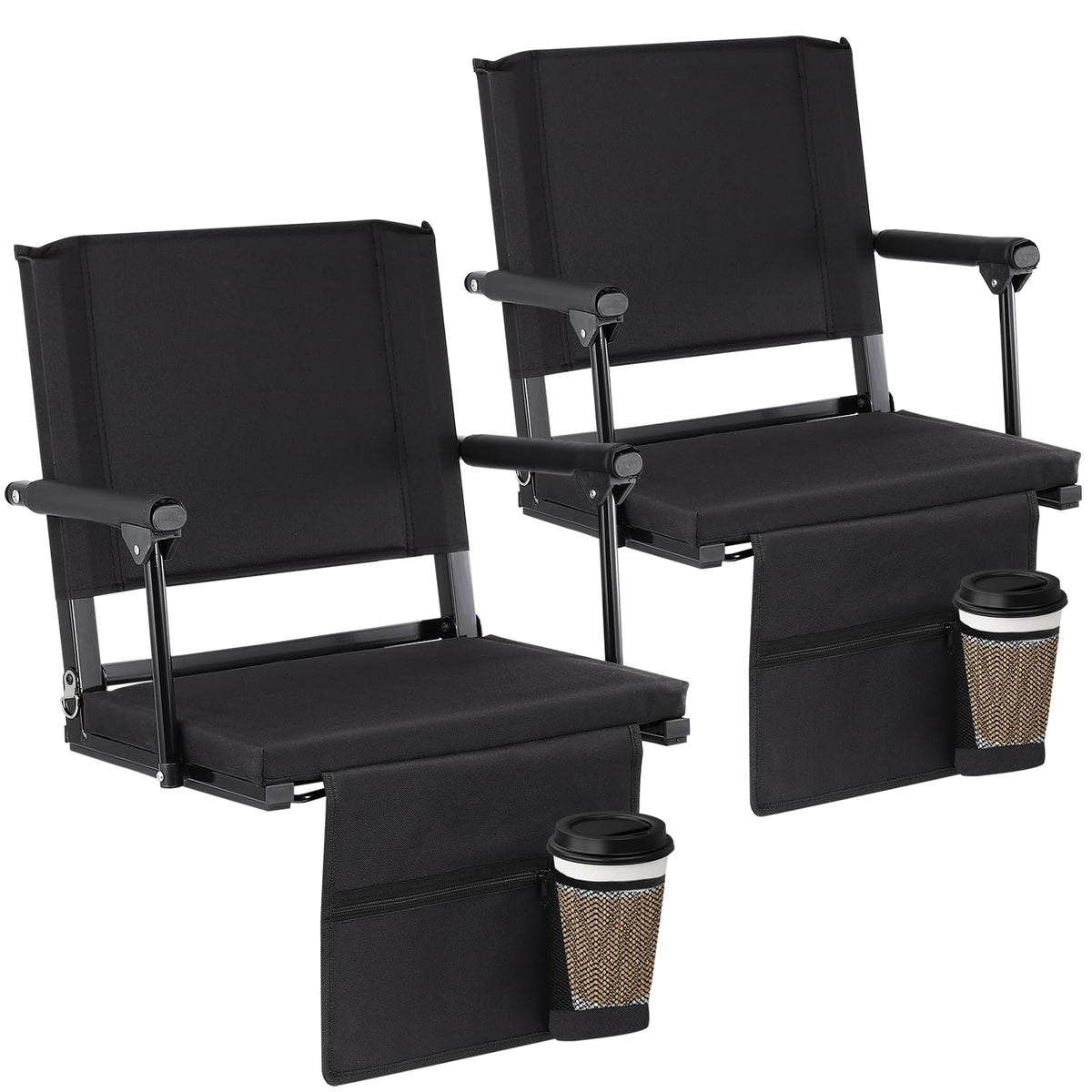 2 PCS Stadium Seats with Back Support R53950