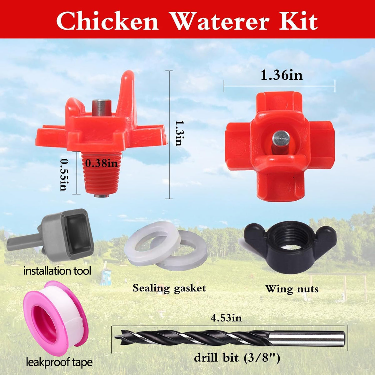 12 Pcs Leakproof Poultry Watering System I716