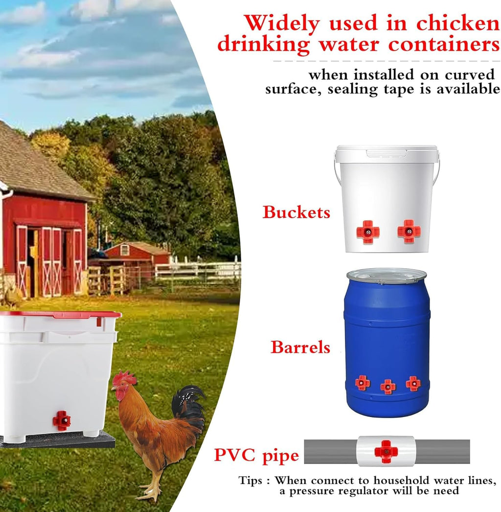 12 Pcs Leakproof Poultry Watering System I716