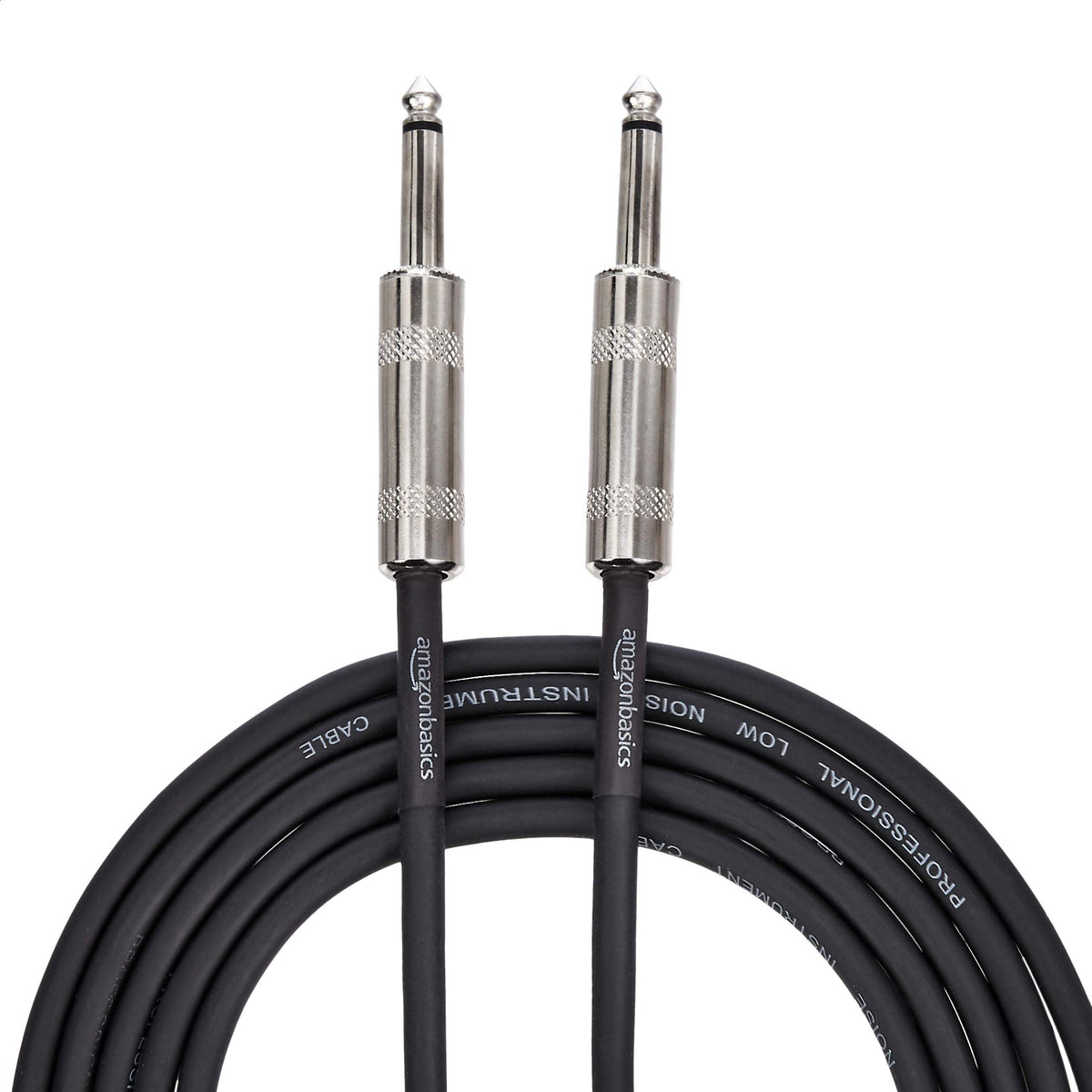 1/4 Inch Straight Instrument Cable, 10 Foot, Black V202