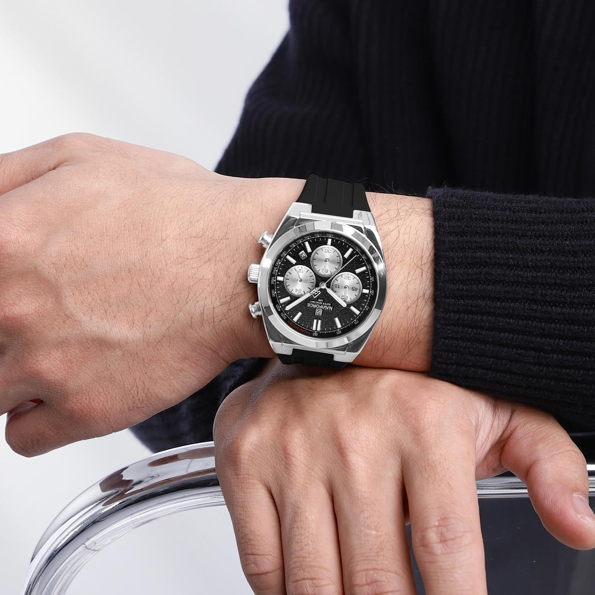 Multifunctional Chronograph Analog Quartz Waterproof Watch Y4887