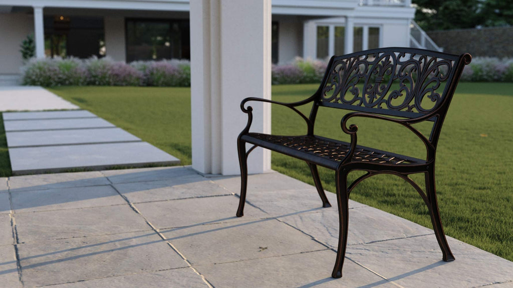 Cast Aluminum Bench H8734