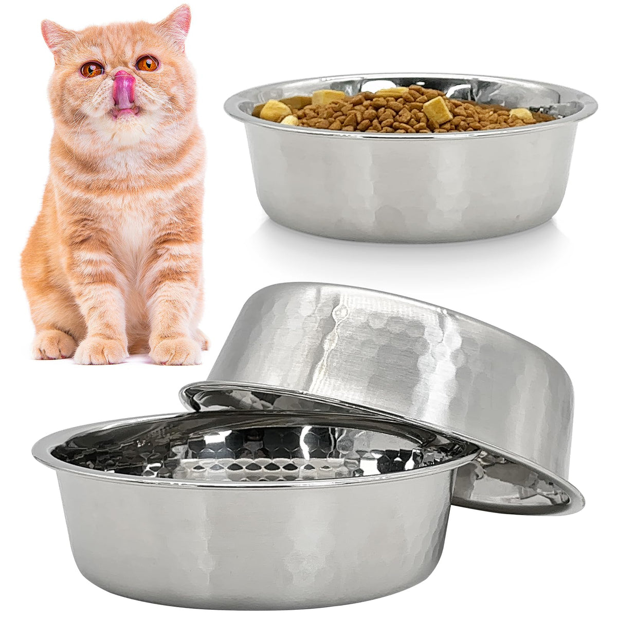 3 Pack Stainless Steel Cat Bowls G58596