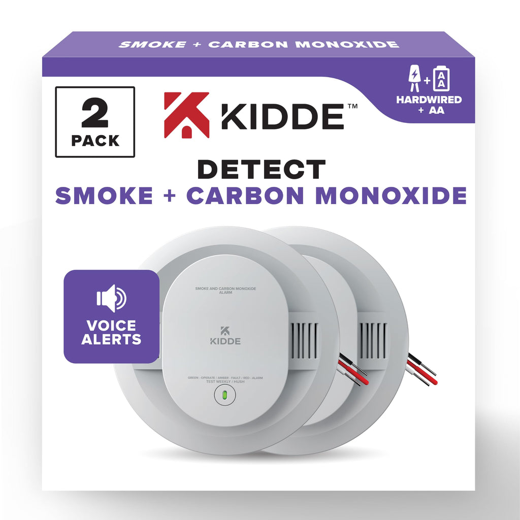 Hardwired Smoke & Carbon Monoxide Detector, 2 Pack V60231