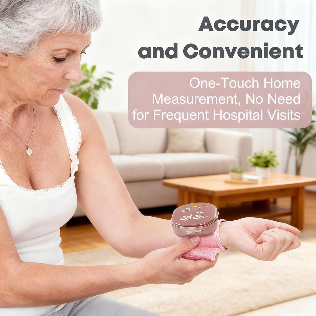 Pink Rechargeable Wrist Blood Pressure Monitor M408766