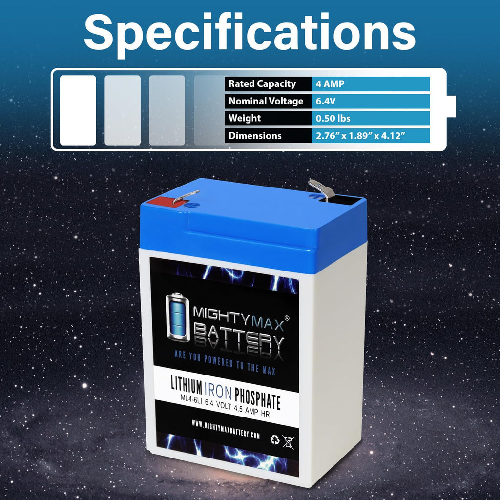 6V 4.5AH Lithium Replacement Battery L991809