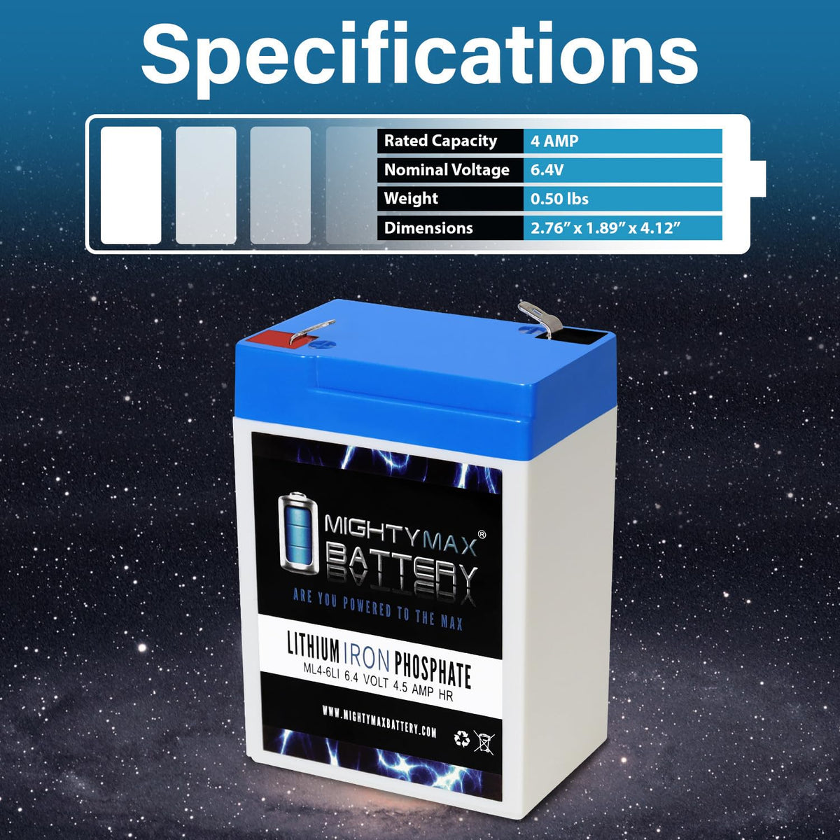 6V 4.5AH Lithium Replacement Battery L991809