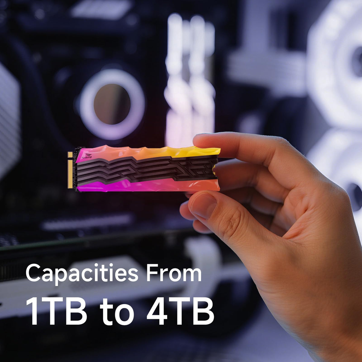 2TB NVMe M.2 SSD PCIe 4.0 Internal Solid State Drive with RGB Heatsink H9644
