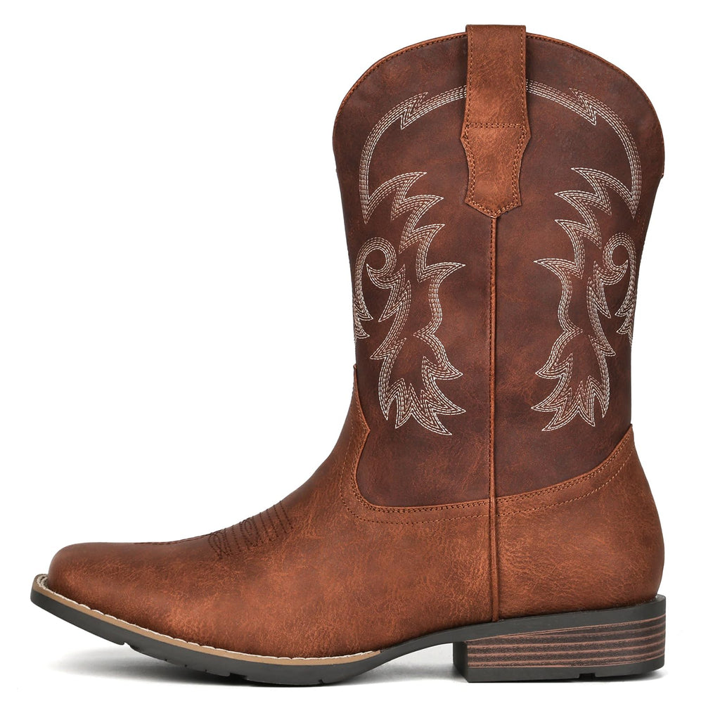 Cowboy Boots Square Toe Embroidery W18603
