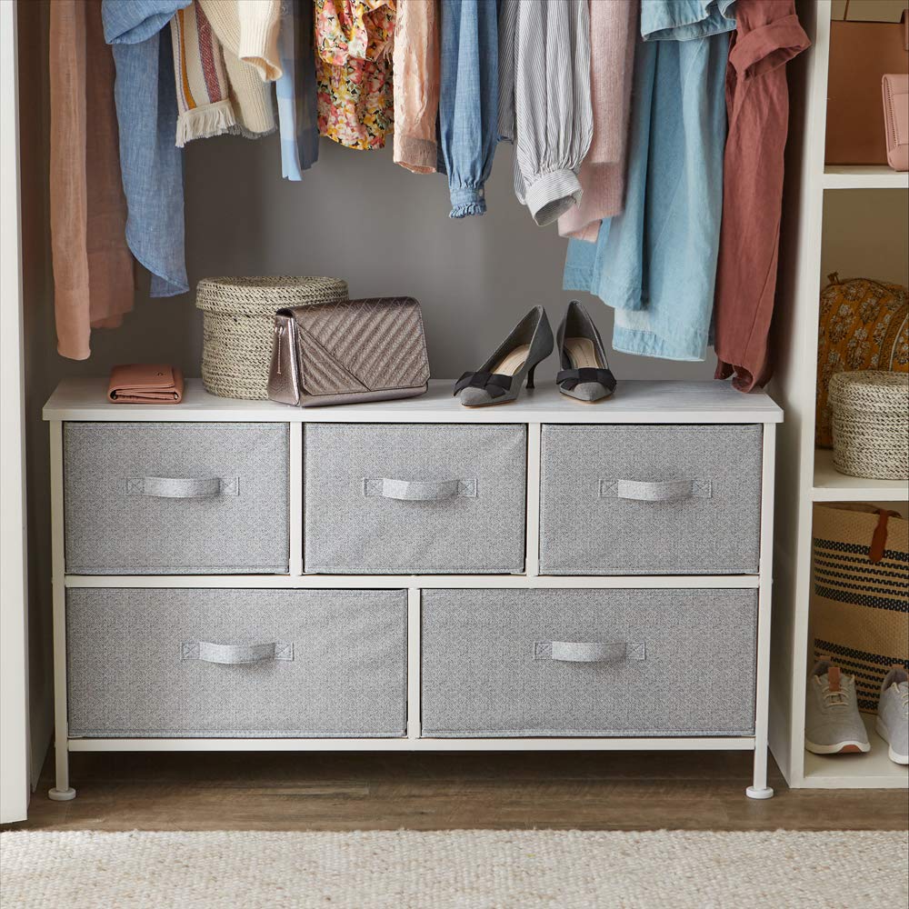 White 5-Drawer Fabric Storage Organizer D91526