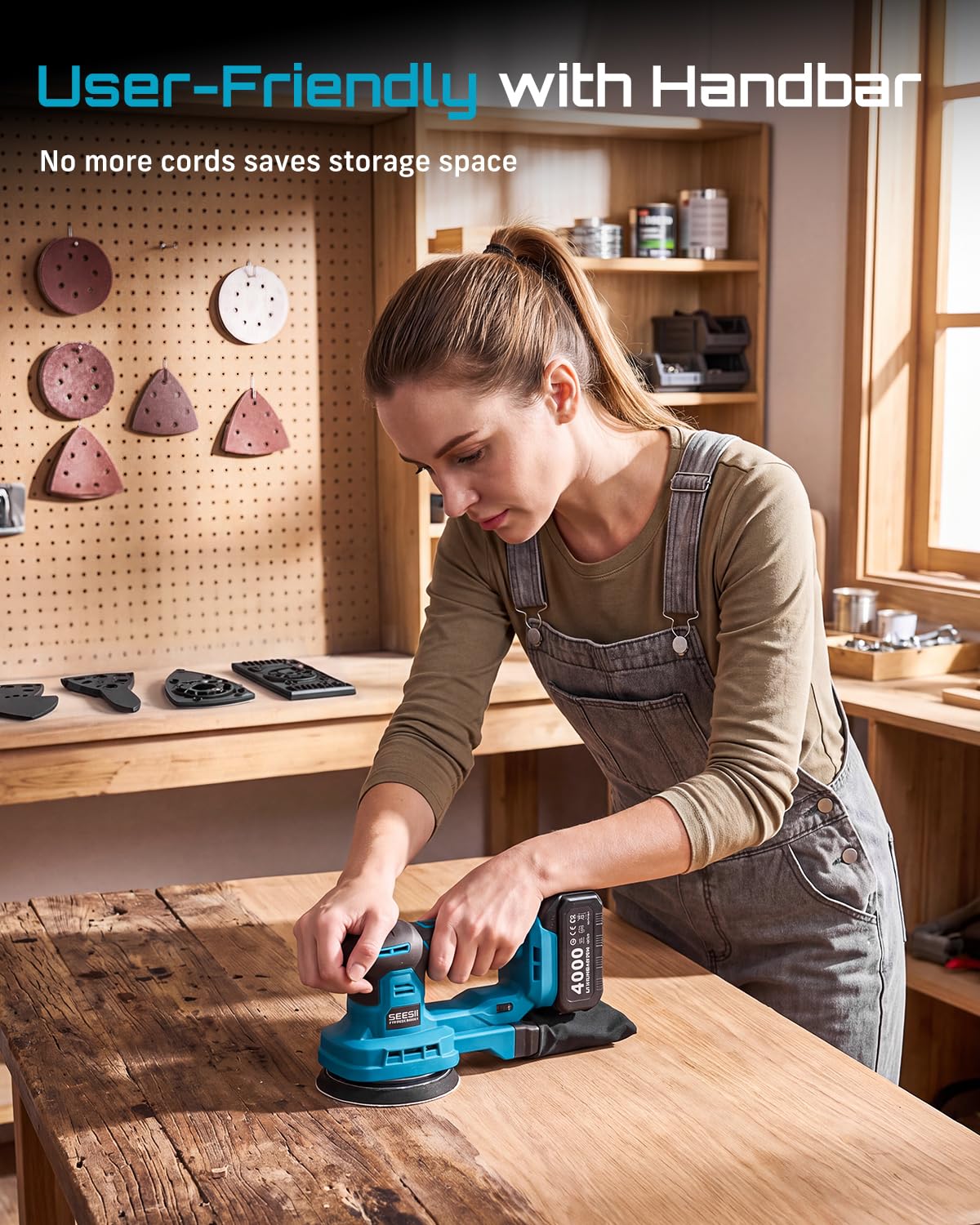 6 Speed Cordless Random Orbit Sander F21489