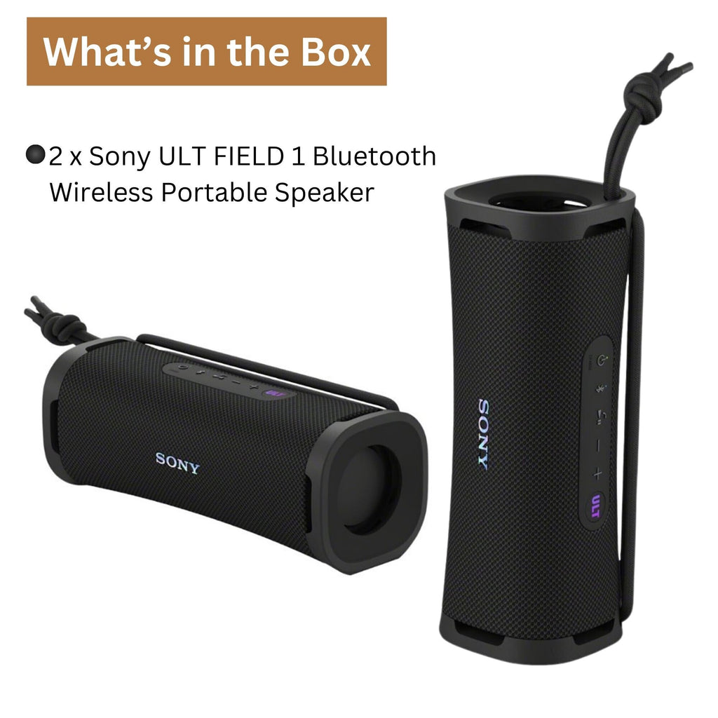 Black 2-Pack Portable Bluetooth Speaker H2185