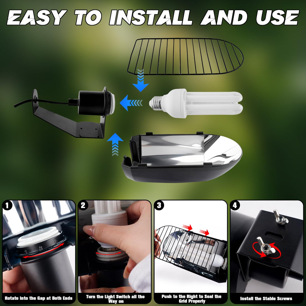 Bird Cage Light Fixture Combo Kit with Adjustable Timer I236