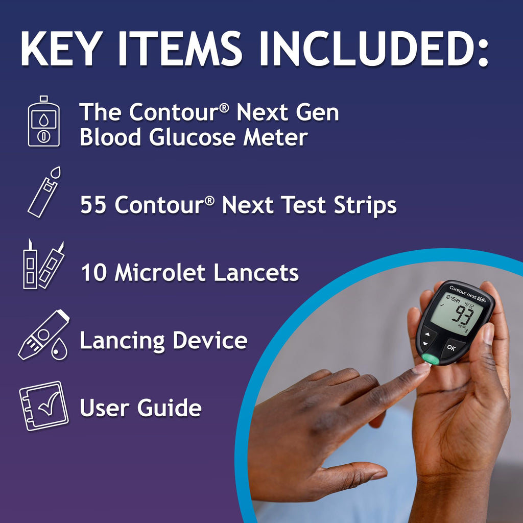 Blood Glucose Monitoring System + 55 Test Strips L229