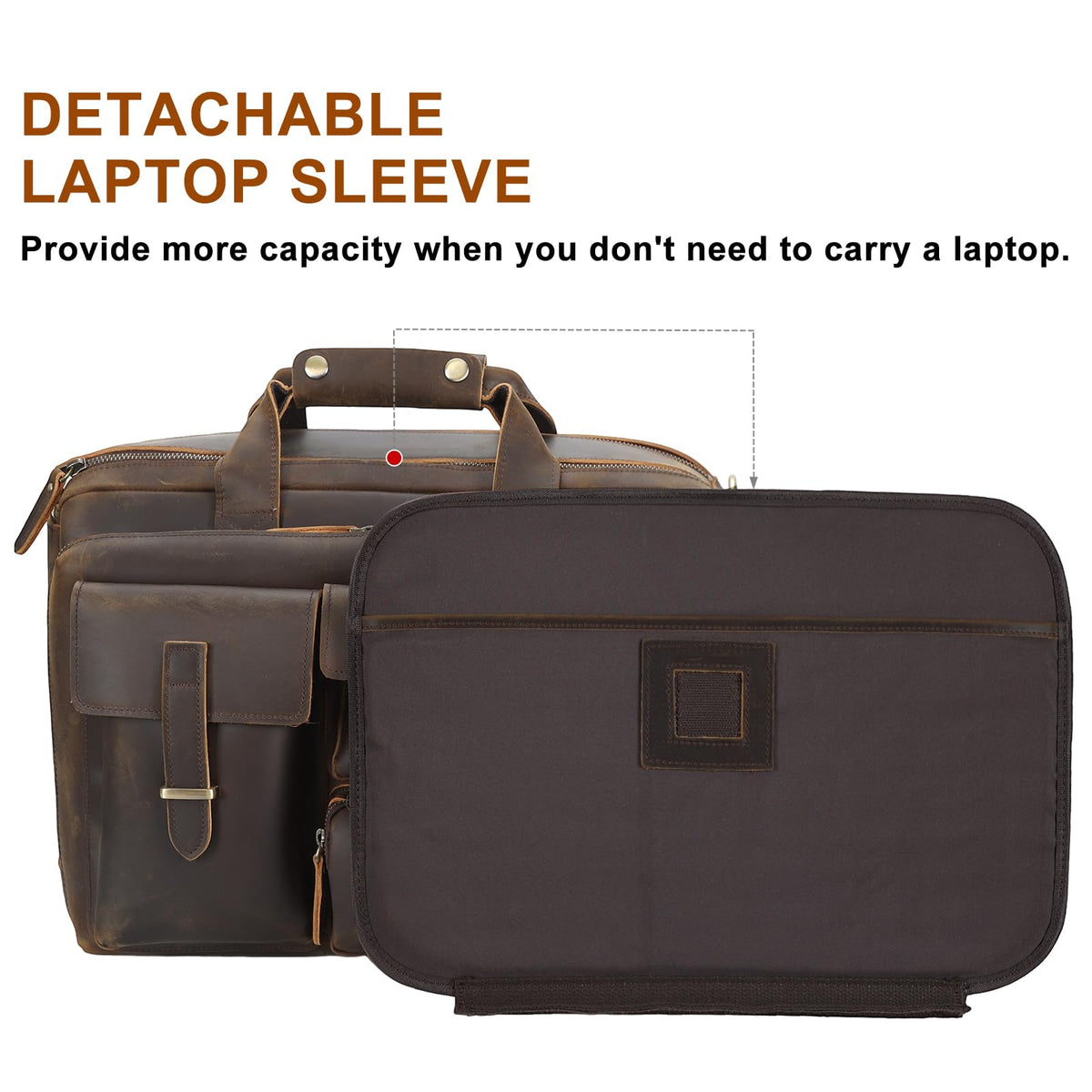 Leather 17.3" Laptop Briefcase U467080