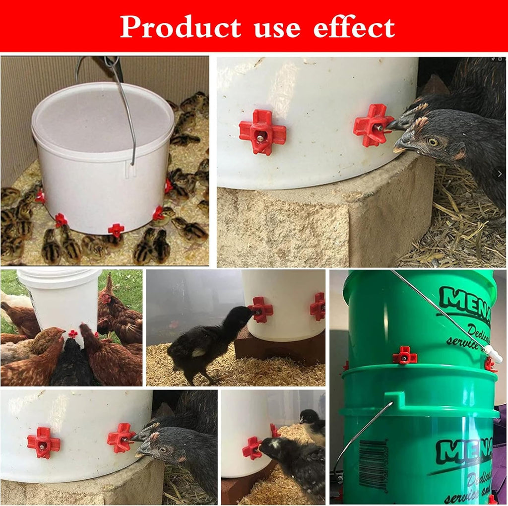 12 Pcs Leakproof Poultry Watering System I716