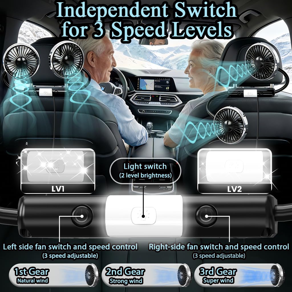 Car Backseat Fans I4098