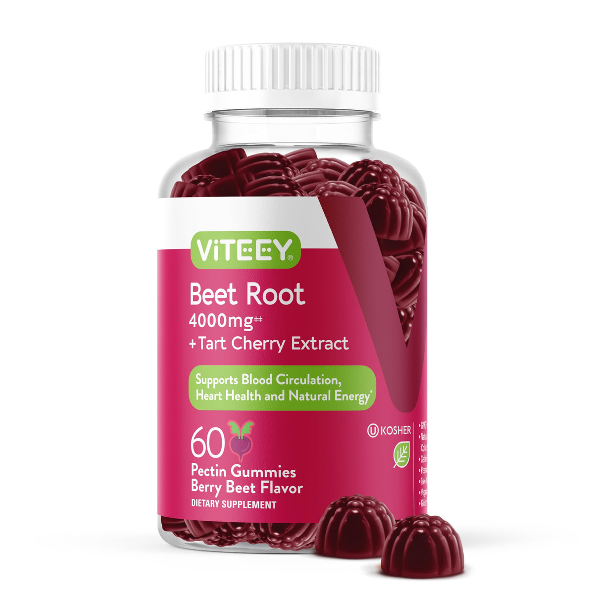 Beet Root Gummies 4000mg & Tart Cherry A725