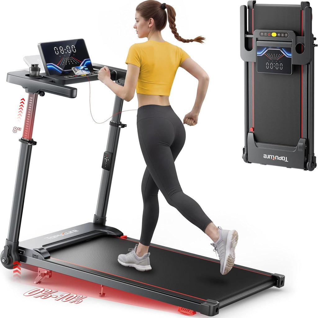 Foldable Treadmill with Incline and Adjustable Handle Bar S723