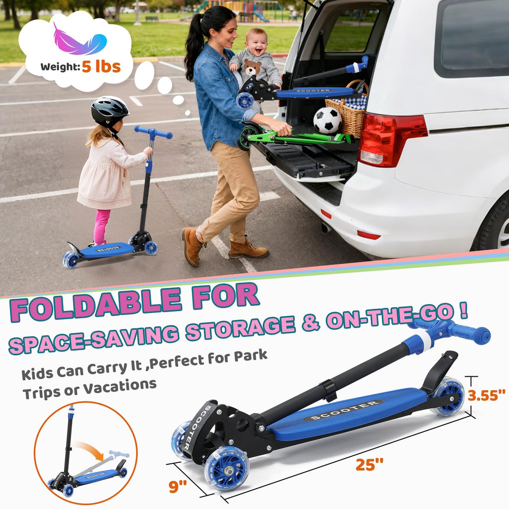 3 Wheel Kids Scooter with LED Light-Up Wheels T70158