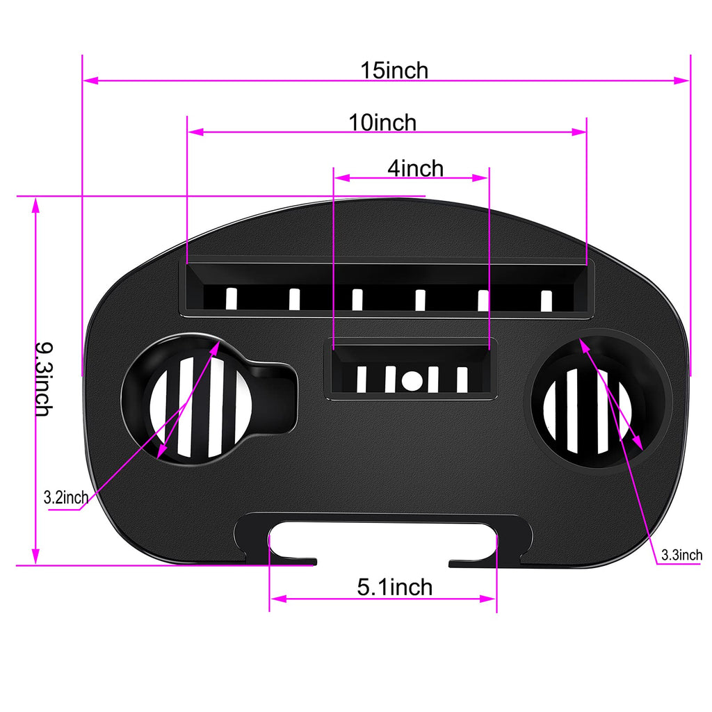 Zero Gravity Chair Tray 2 Pack Black I240910