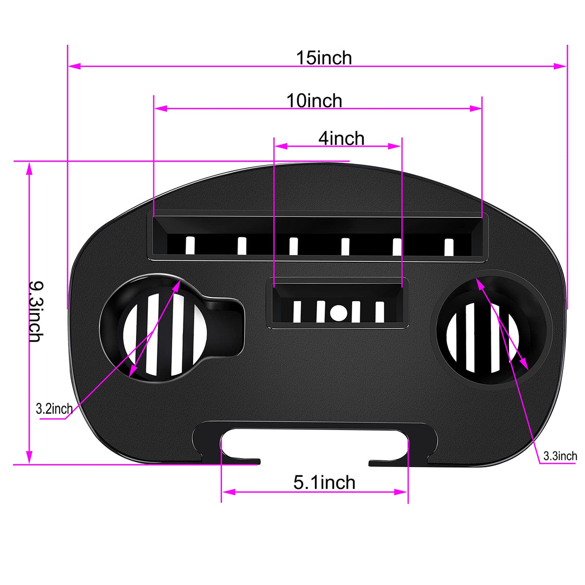 Zero Gravity Chair Tray 2 Pack Black I240910