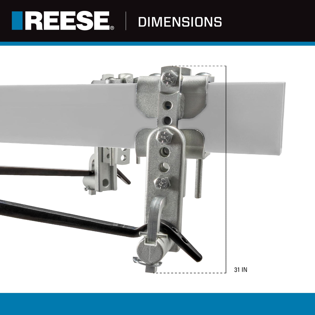 Weight Distribution Hitch with Active Sway Control, 6,000 lbs. Capacity, Black U31943