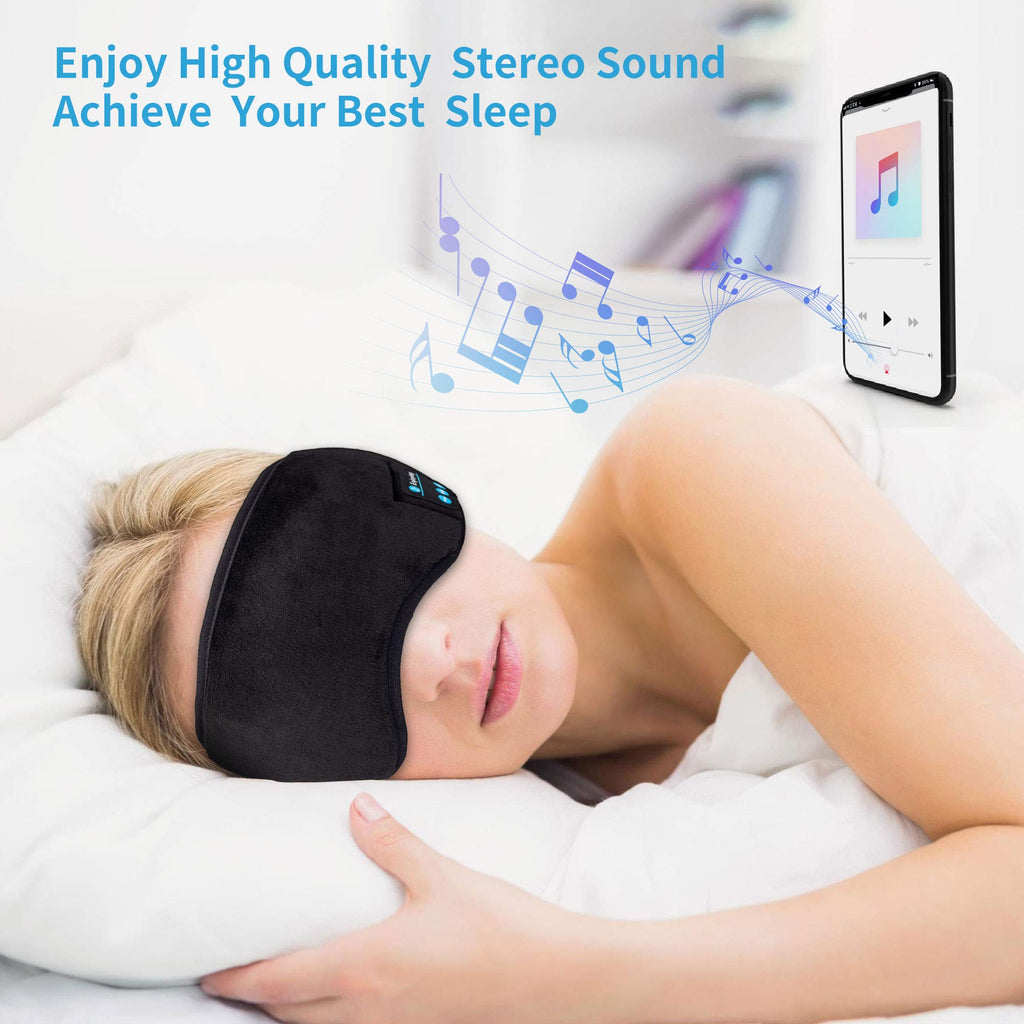 Bluetooth Sleep Headphones Eye Mask with Built-in Speakers Microphone R79993