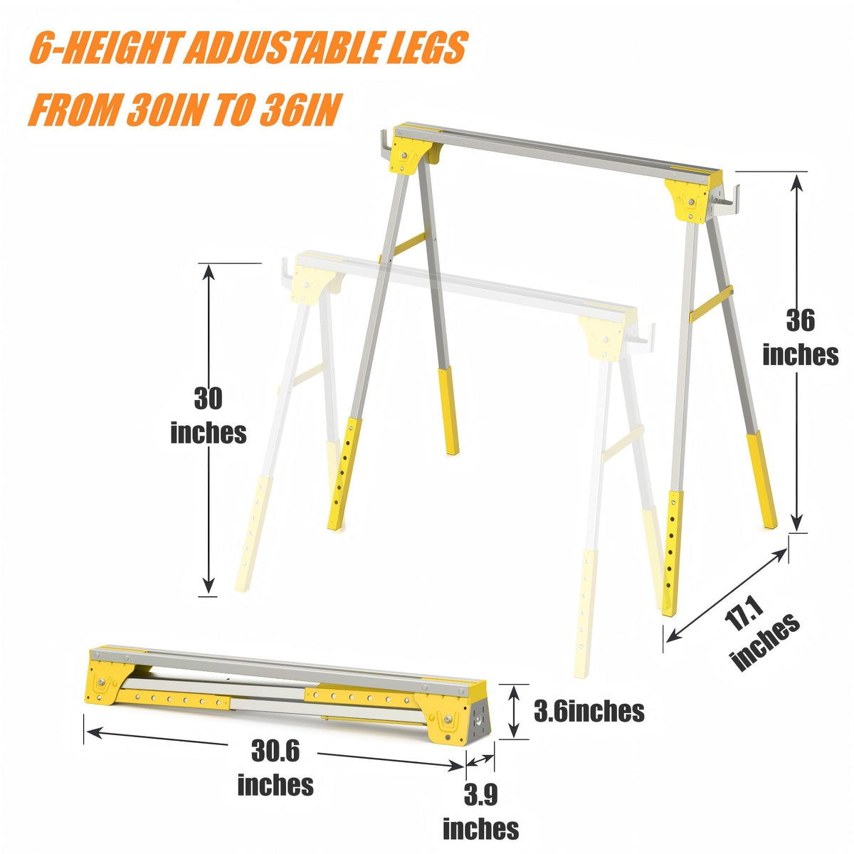 Adjustable Folding Saw Horses 2 Pack H503