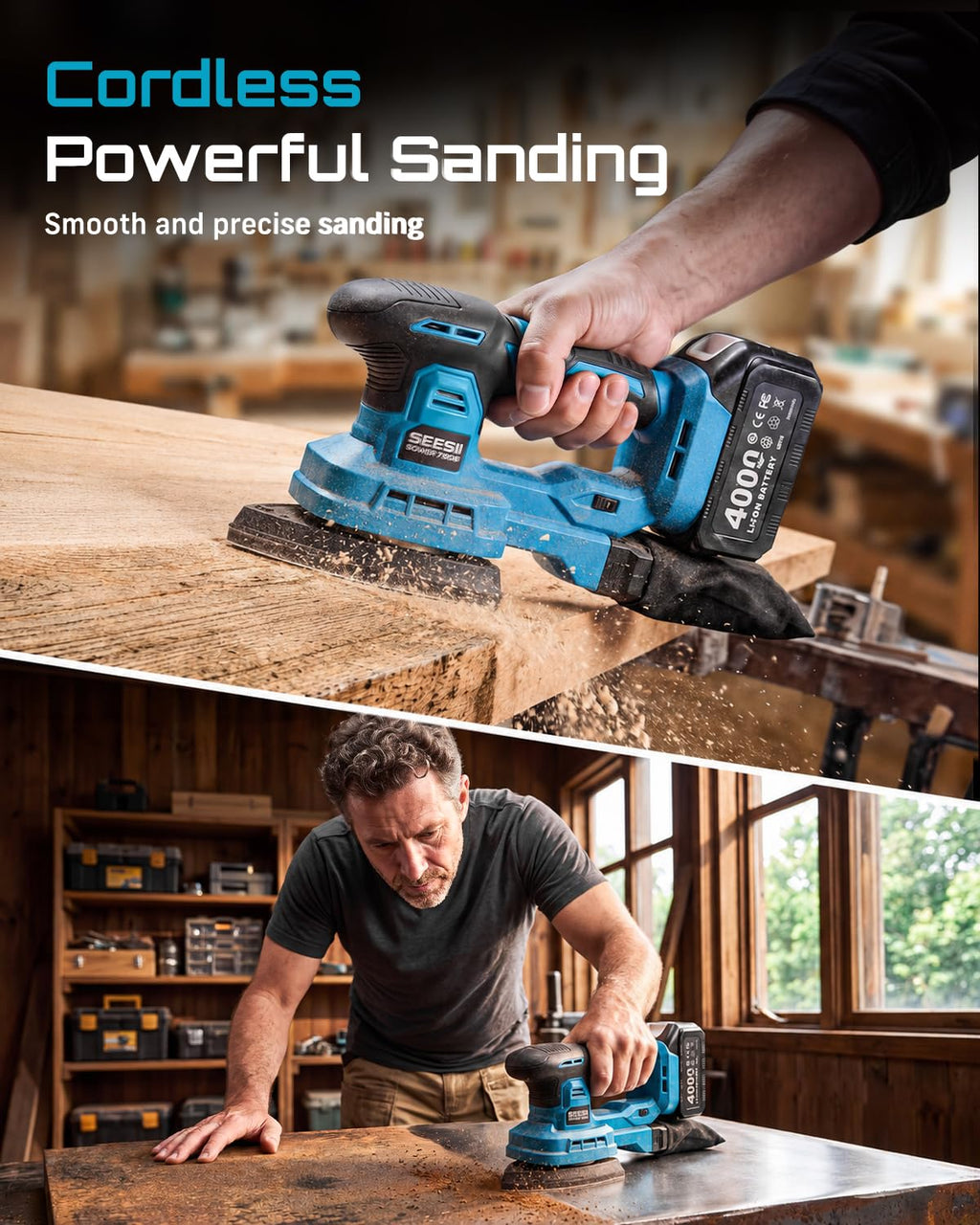 6 Speed Cordless Random Orbit Sander F21489