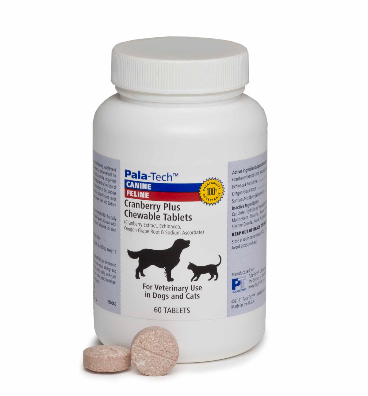 Cranberry Supplement for Dogs & Cats 60 Chewable Tablets D9158