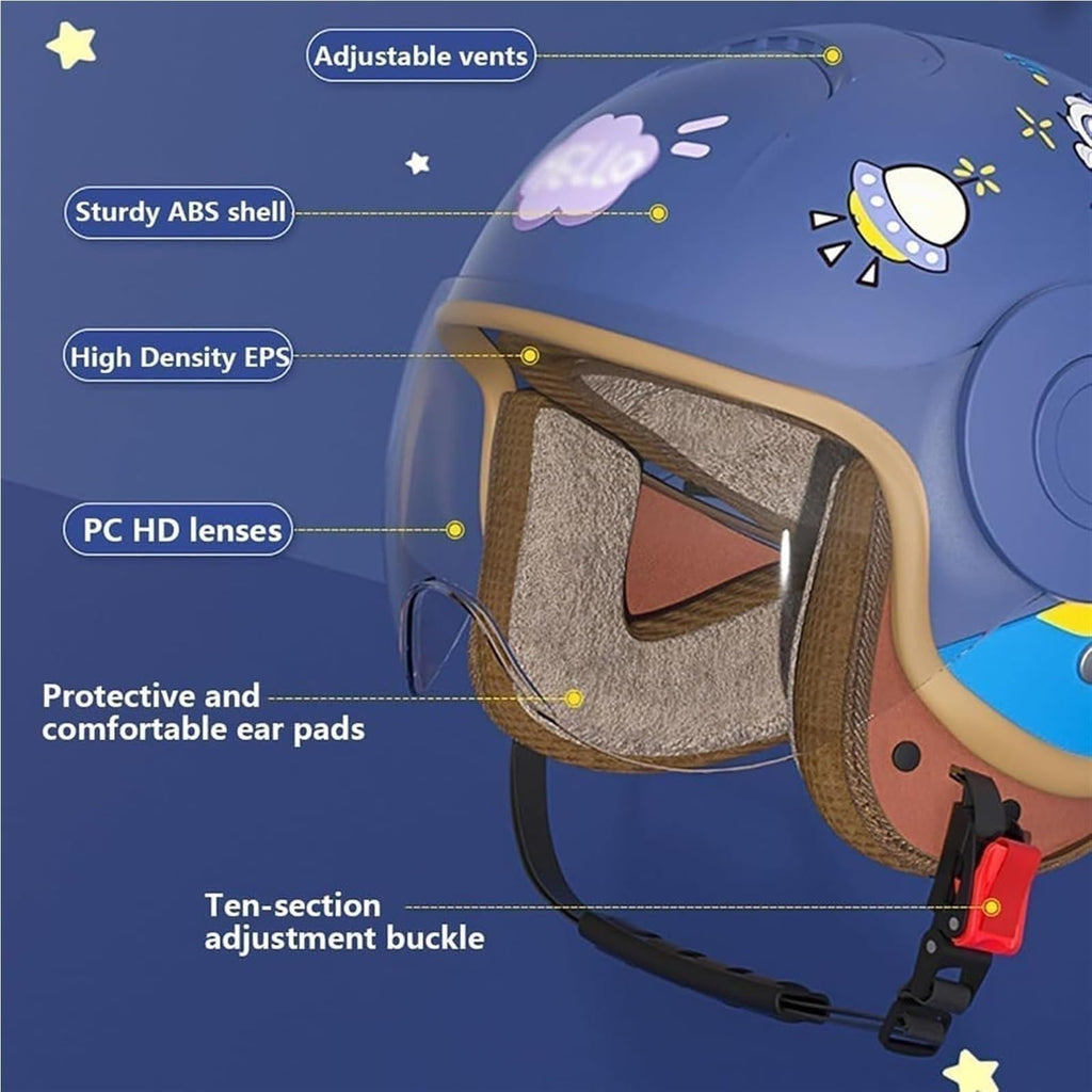 DOT Approved Kids 3/4 Motorcycle Half Helmet P551