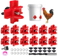 12 Pcs Leakproof Poultry Watering System I716
