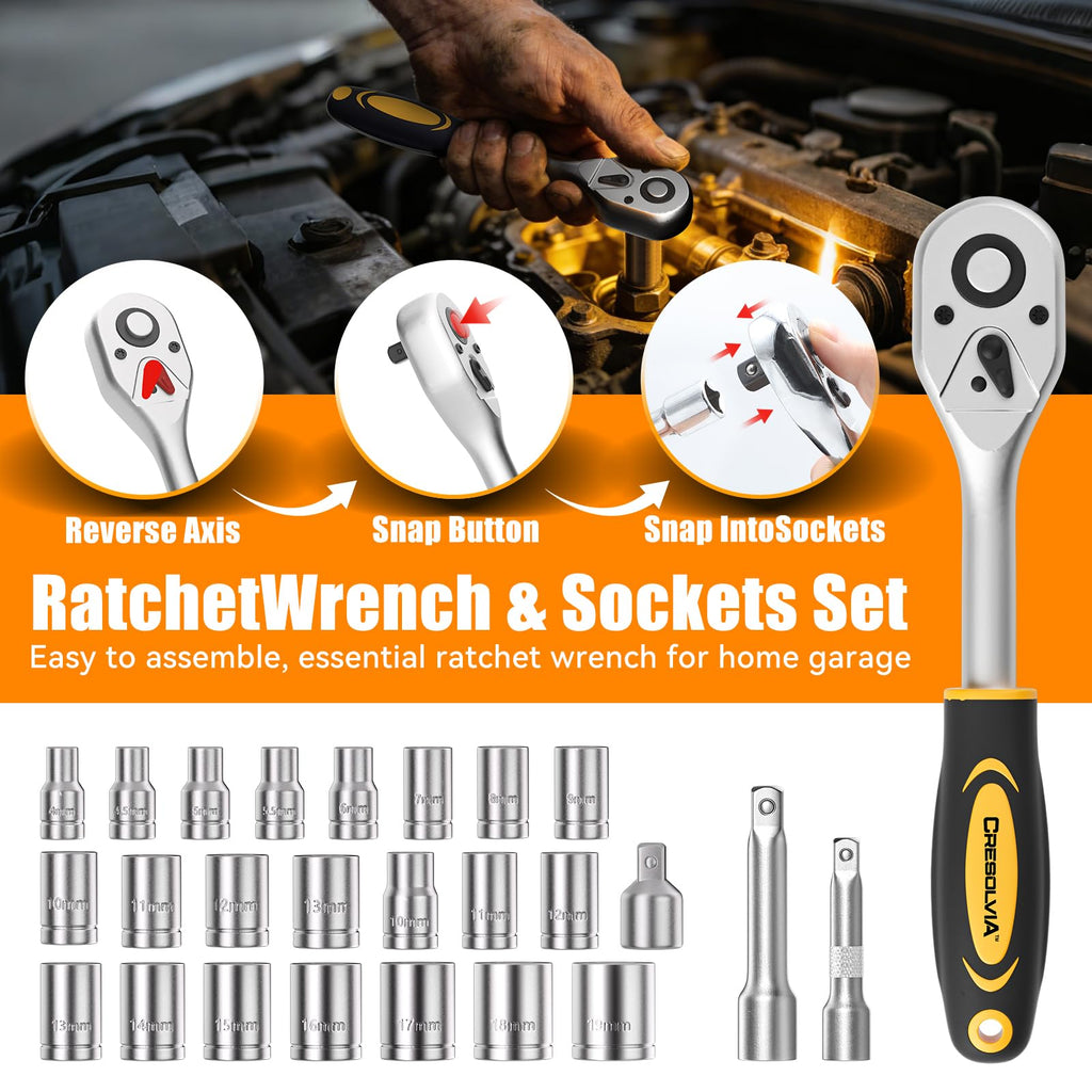 199 Piece Tool Kit with Socket Wrench Tool Box Case V2332