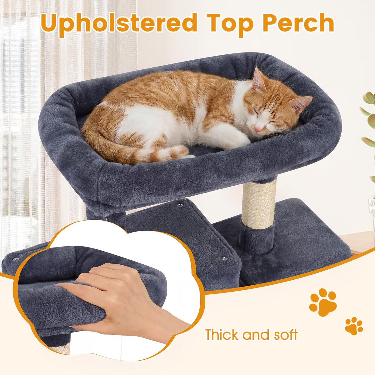 70-inch Multi-Level Cat Tree with Condos and Hammock O7587