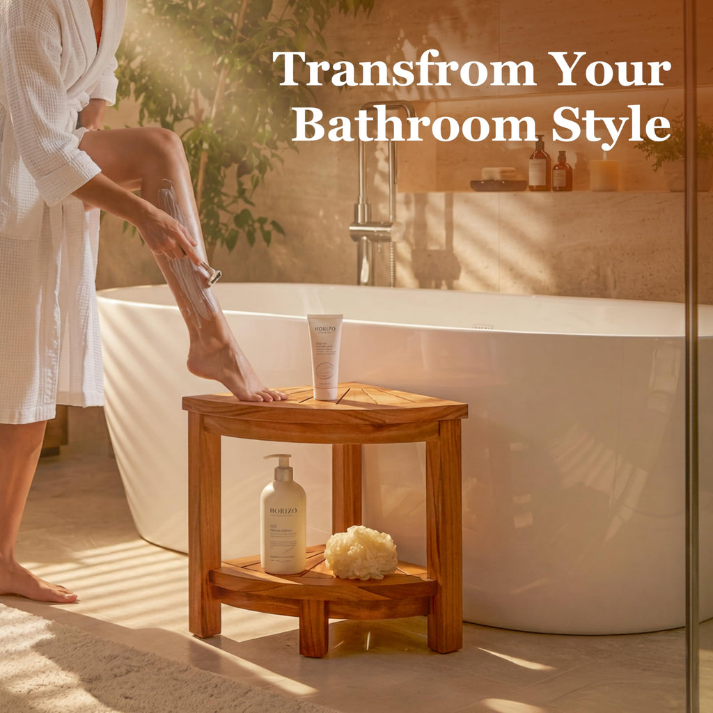 Teak 2 Tier Shower Stool R100194