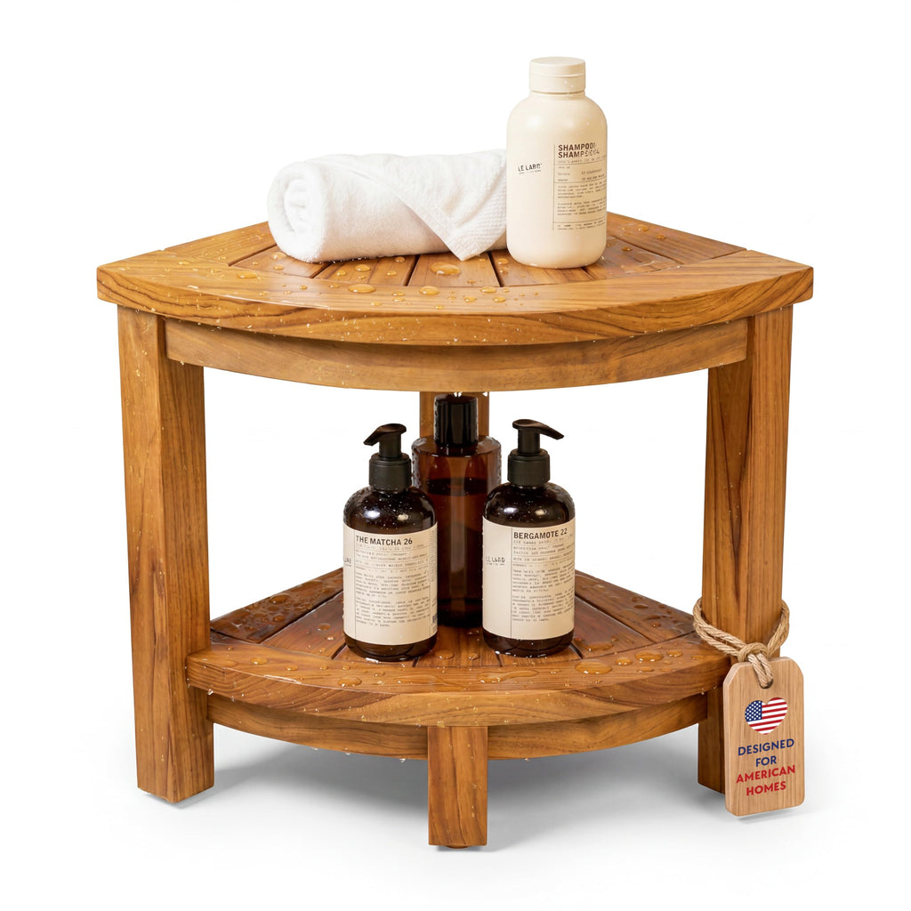 Teak 2 Tier Shower Stool R100194